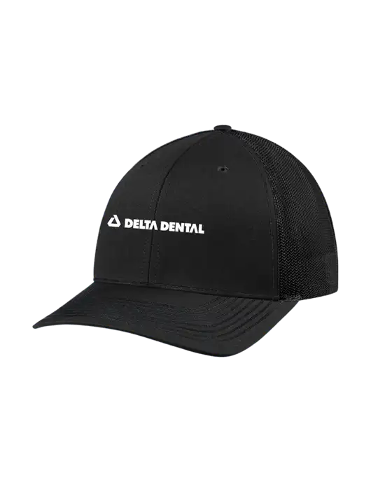 Richardson Adjustable Snapback Original 112 Trucker Cap Black w/Black Mesh w/Delta Dental
