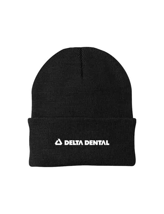 Black Knit Cap w/Delta Dental