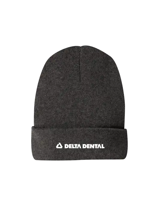Recycled Charcoal Heather Beanie w/Delta Dental