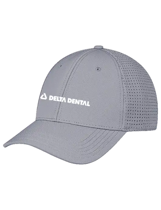 Grey Performance Stretchable Cap Hook & Loop w/Delta Dental