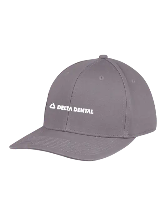 Premium Modern Structured Twill Charcoal Snapback Cap w/Delta Dental