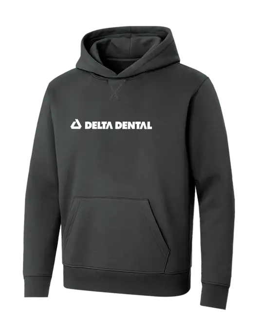 Allmade Charcoal Grey Organic French Terry Pullover Hoodie w/Delta Dental