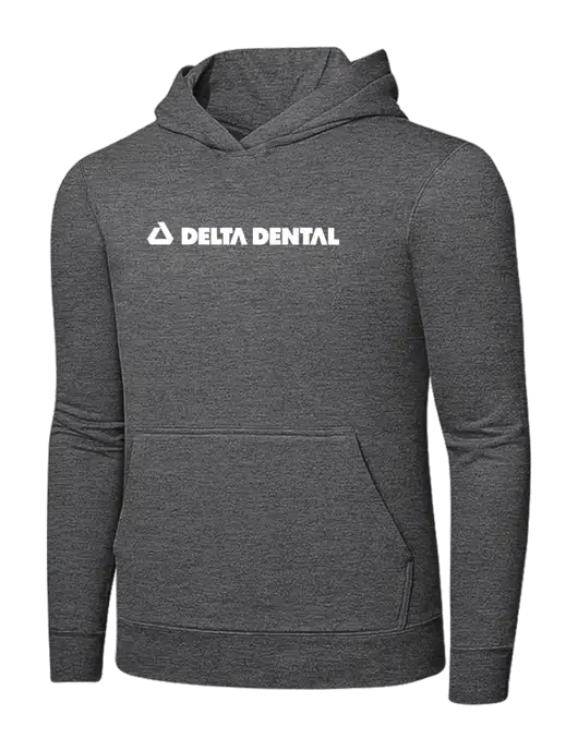 Graphite Heather 7.8. oz Ring Spun Hooded Sweatshirt w/Delta Dental