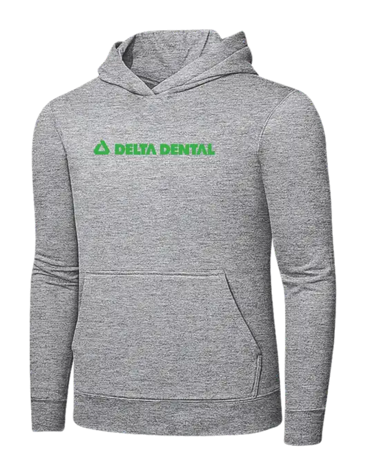 Light Grey Heather 7.8 oz Ring Spun Hooded Sweatshirt w/Delta Dental