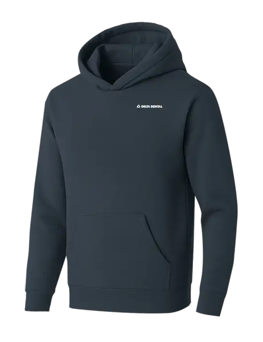 BELLA+CANVAS Dark Grey Sponge Fleece Pullover Hoodie w/Delta Dental