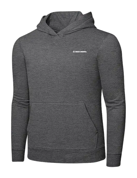 Graphite Heather 7.8. oz Ring Spun Hooded Sweatshirt w/Delta Dental