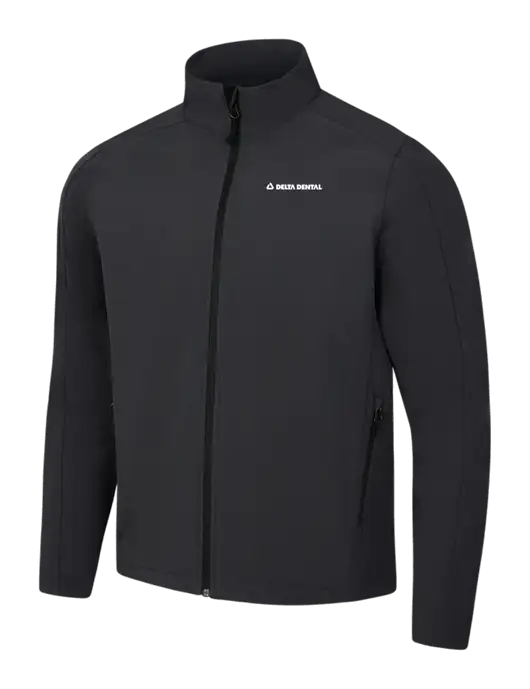 Black Charcoal Heather Core Soft Shell Jacket w/Delta Dental