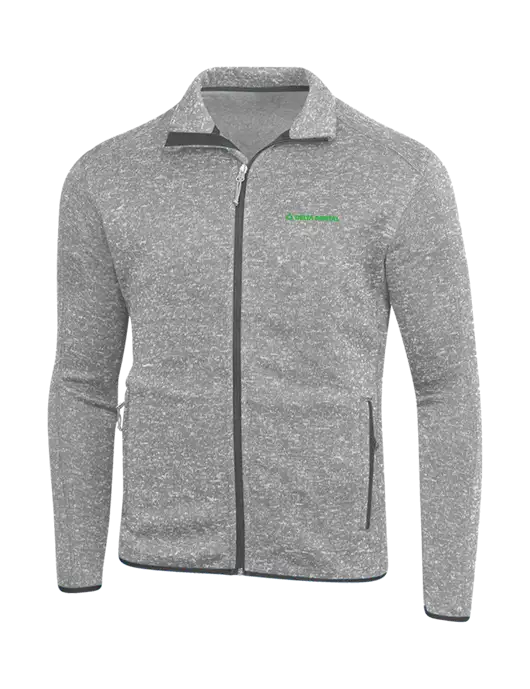 Grey Heather Sweater Fleece Jacket w/Delta Dental
