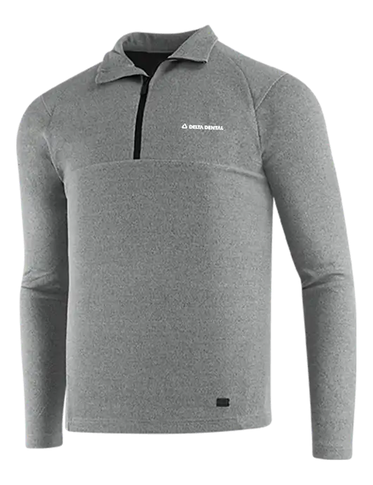 OGIO Petrol Grey Heather Transition 1/4 Zip Pullover w/Delta Dental