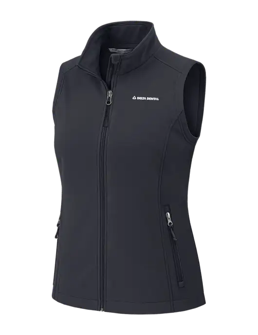 Charcoal Grey Womens Core Soft Shell Vest w/Delta Dental
