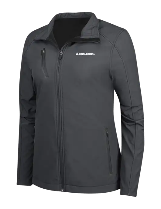 Dark Grey Womens Welded Softshell Jacket w/Delta Dental