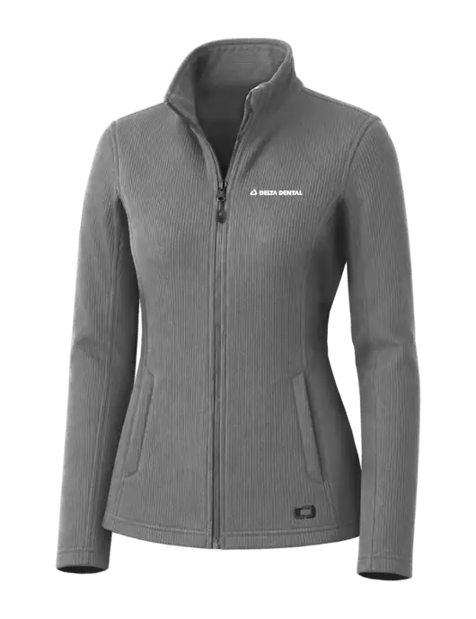 OGIO Medium Grey Womens Grit Fleece Jacket w/Delta Dental