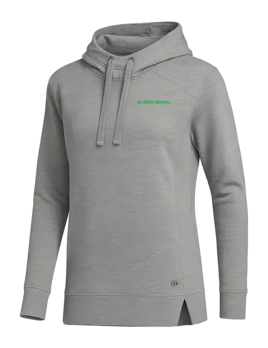 OGIO Heather Grey Womens Luuma Pullover Fleece Hoodie w/Delta Dental