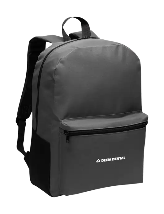 Casual Dark Charcoal Lightweight Laptop Backpack w/Delta Dental